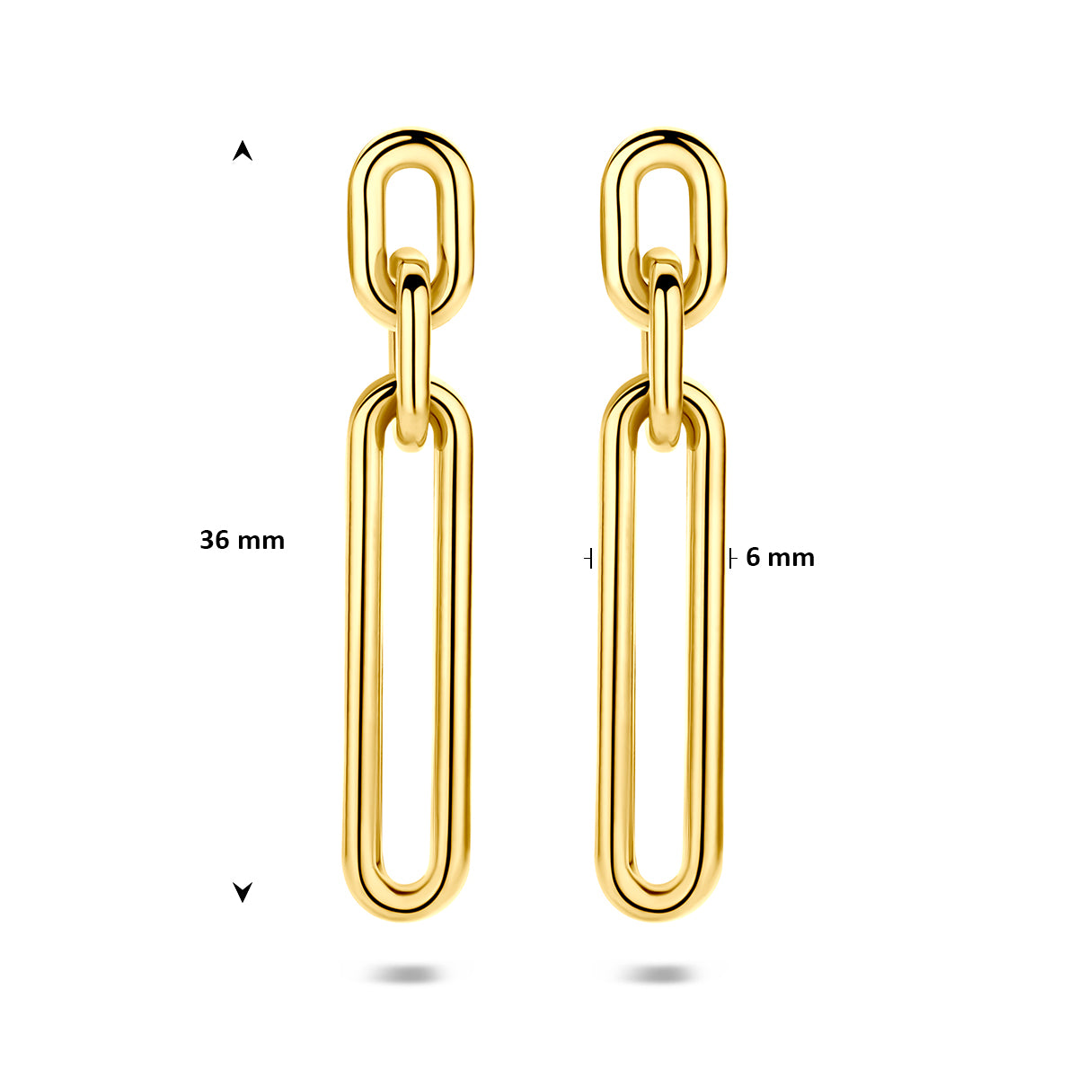 Fantasy Collection Oorhangers schakel 14K geelgoud 36 mm - afbeelding 4