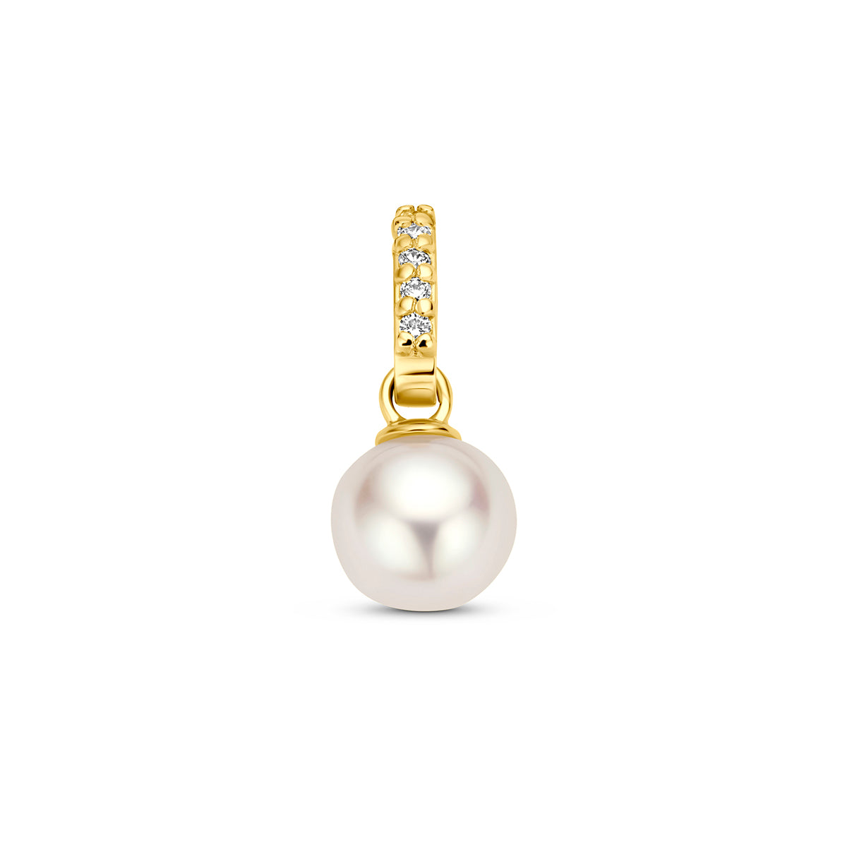Fantasy Collection Hanger parel en diamant 14K geelgoud 0.02ct h si 5,5 mm