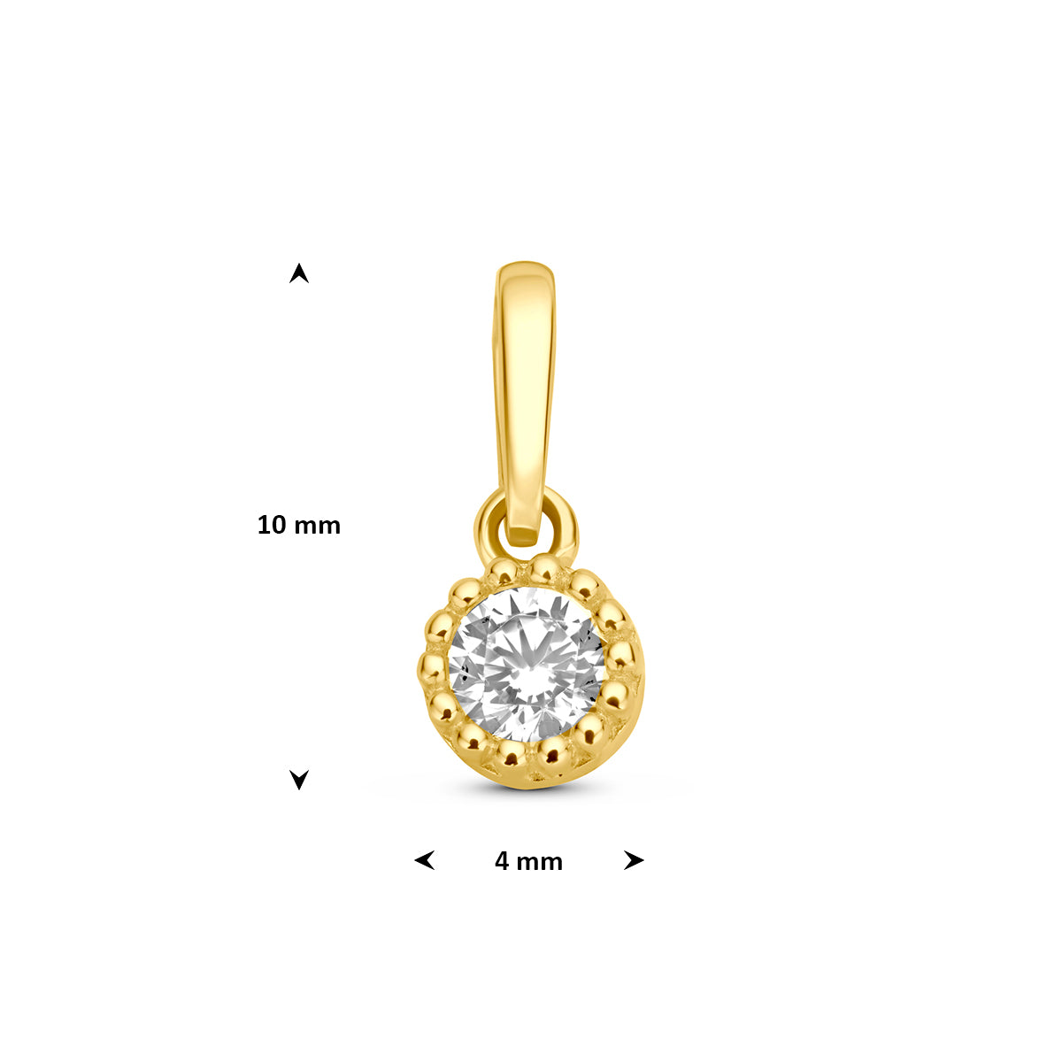 Fantasy Collection Hanger zirkonia 14K geelgoud 4 mm - afbeelding 4