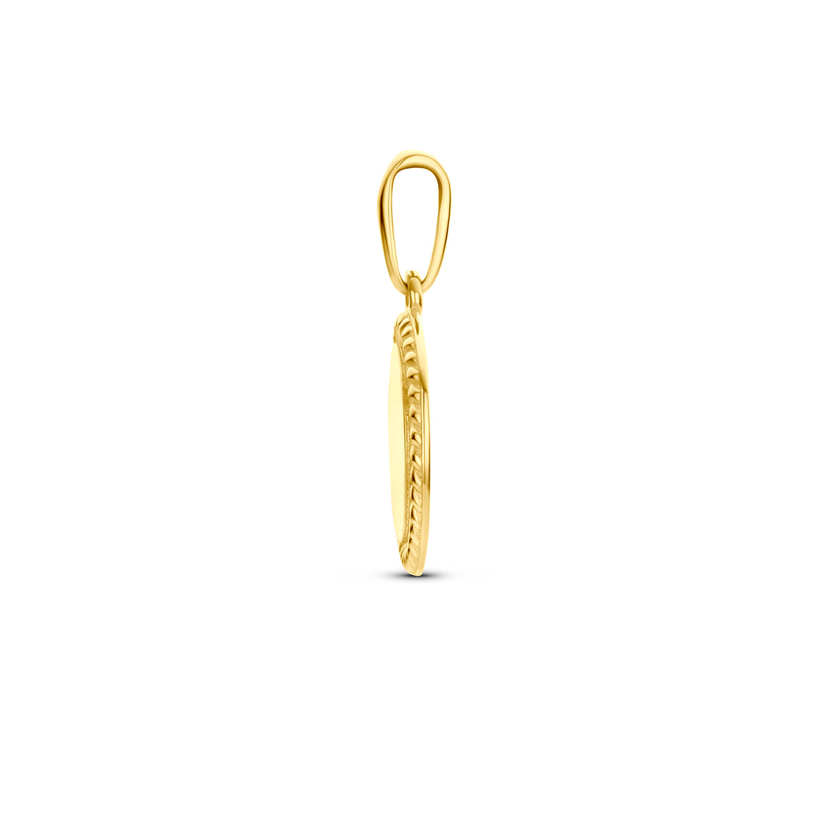 Fantasy Collection Graveerhanger rond 14K geelgoud 10 mm - afbeelding 3