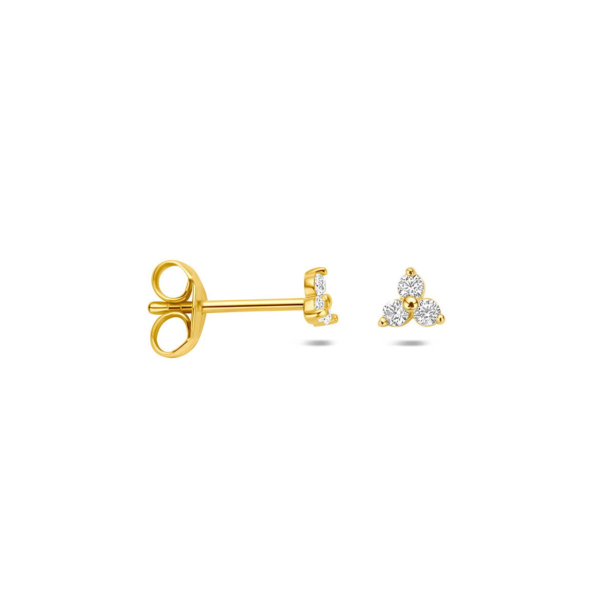 Fantasy Collection Oorknoppen zirkonia 14K geelgoud 3,5 mm - afbeelding 3