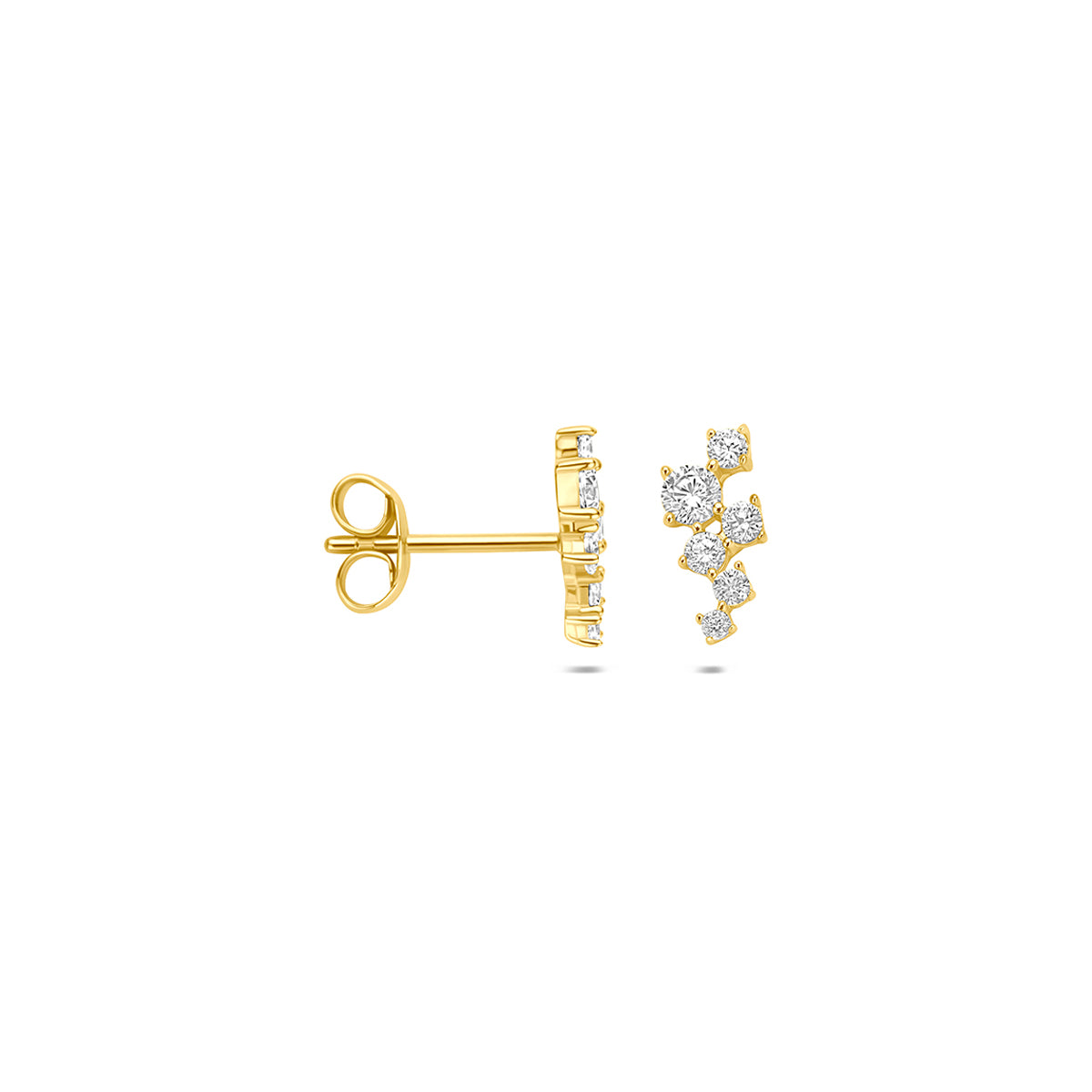 Fantasy Collection Oorknoppen zirkonia 14K geelgoud 9,5 mm - afbeelding 3