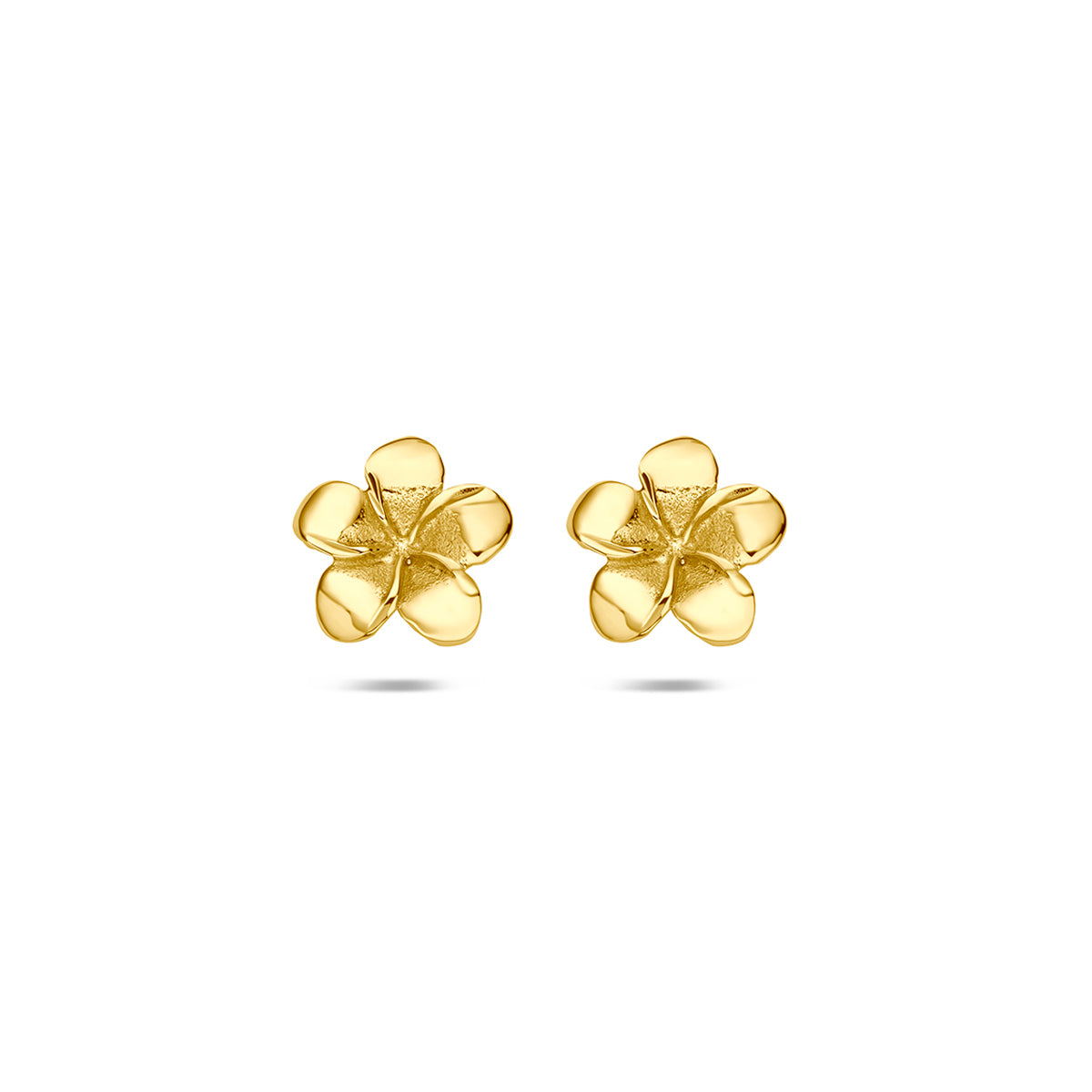Fantasy Collection Oorknoppen bloem 14K geelgoud 8,5 mm