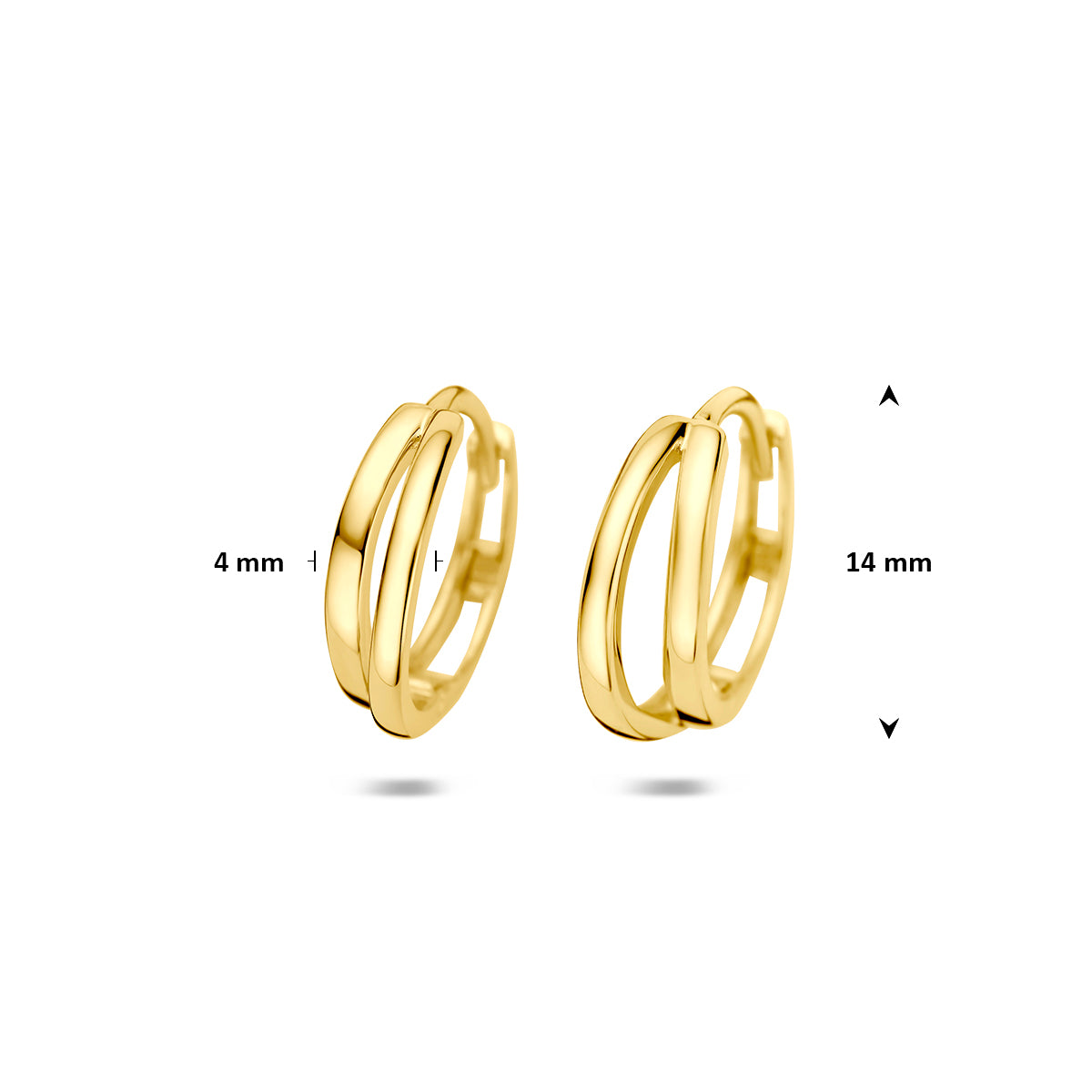 Fantasy Collection Klapoorringen 14K geelgoud 14 mm - afbeelding 4