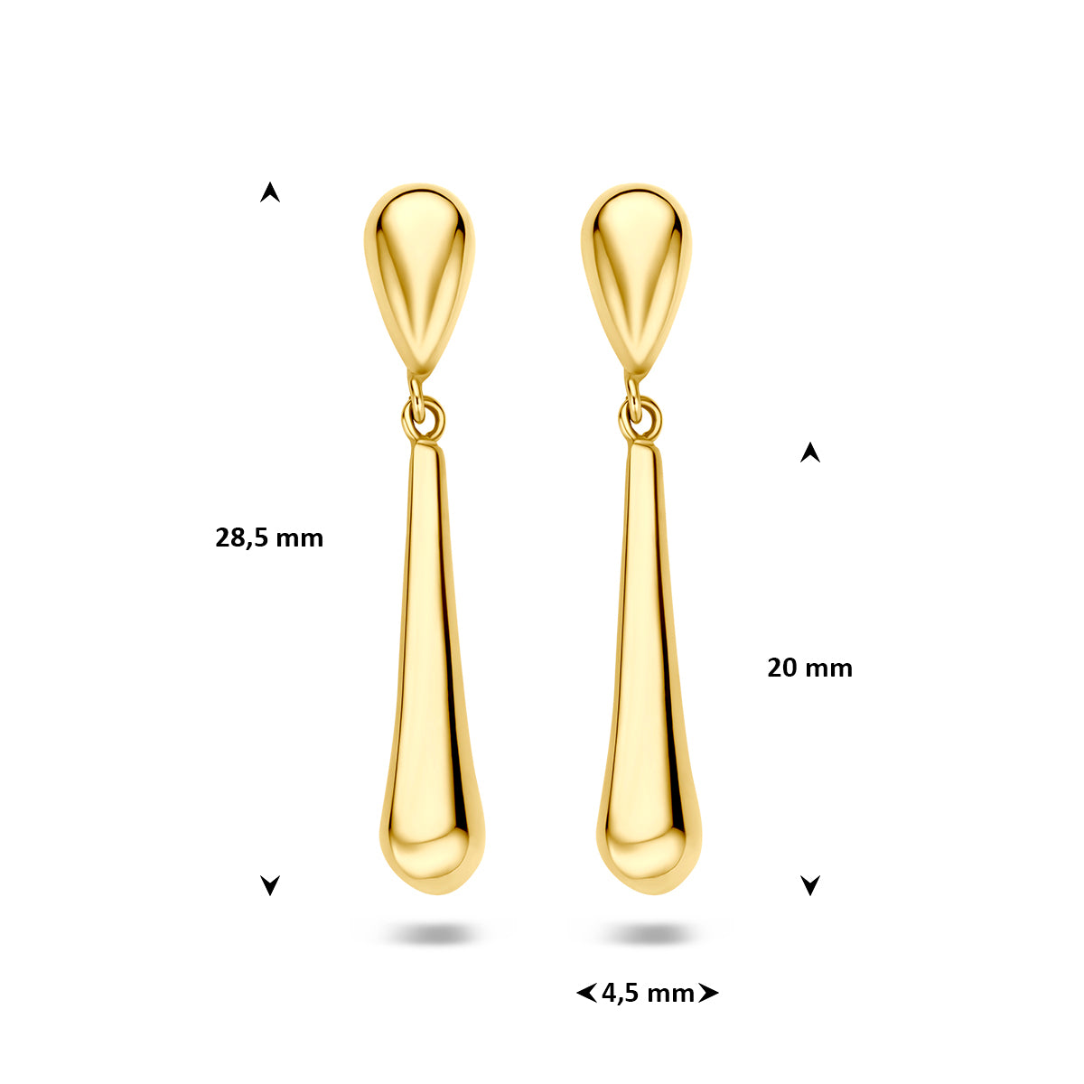 Fantasy Collection Oorhangers 14K geelgoud 28,5 mm - afbeelding 4