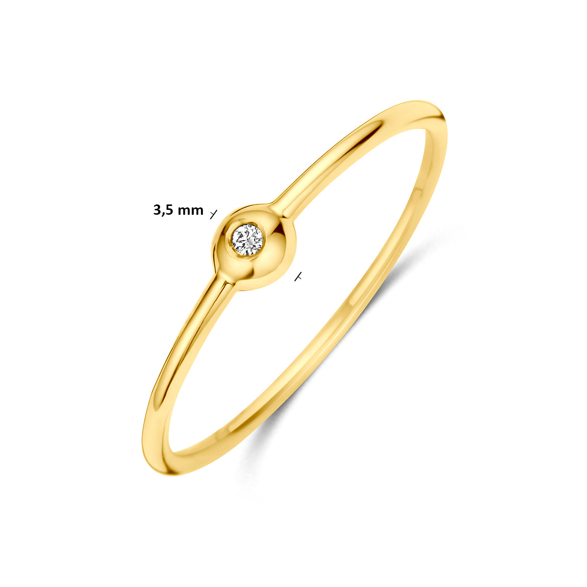 Fantasy Collection Ring diamant 14K geelgoud 0.009ct h si - afbeelding 5