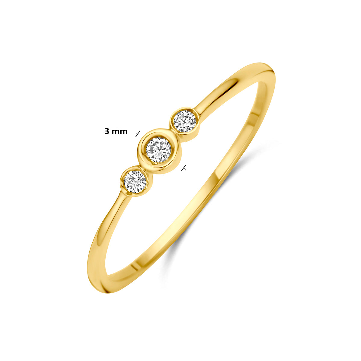 Fantasy Collection Ring diamant 14K geelgoud 0.06ct h si - afbeelding 5