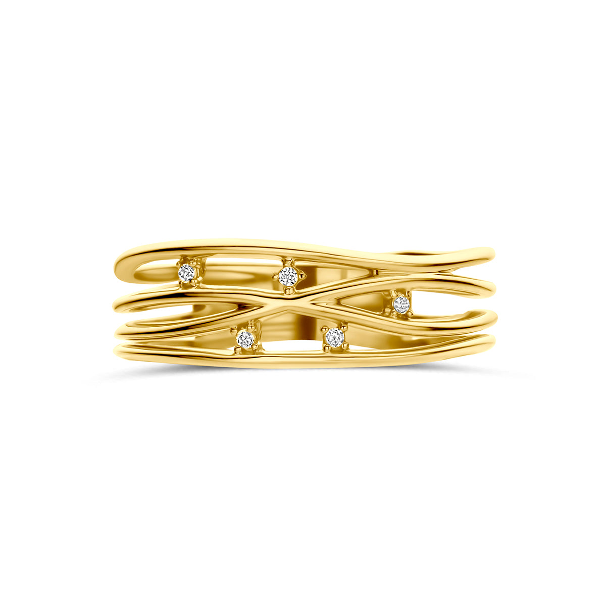 Fantasy Collection Ring zirkonia 14K geelgoud - afbeelding 4