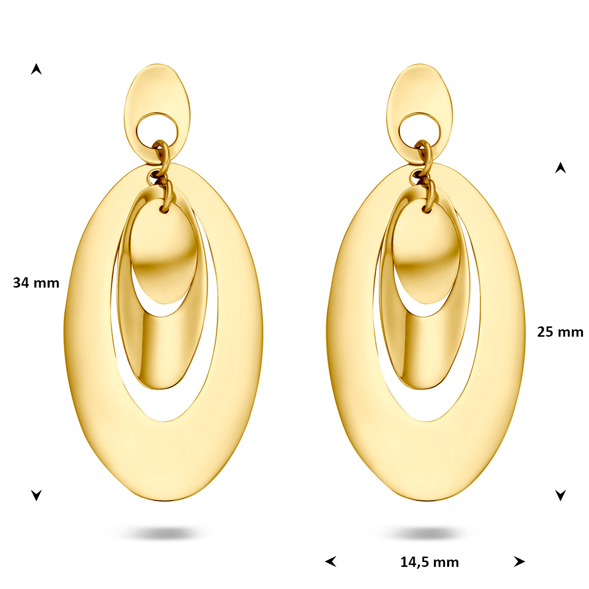 Fantasy Collection Oorhangers 14K geelgoud 34 mm - afbeelding 4