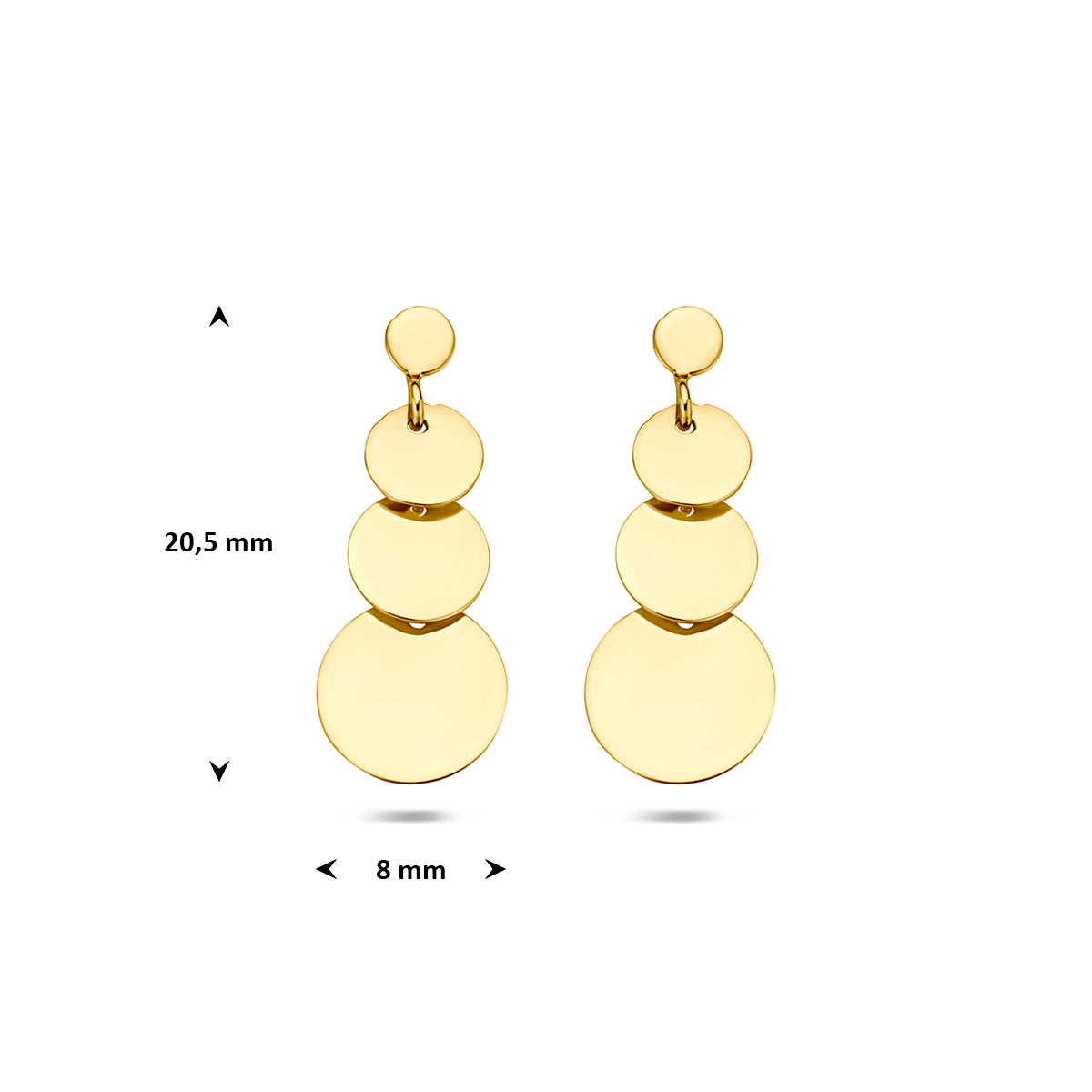 Fantasy Collection Oorhangers rond 14K geelgoud 20,5 mm - afbeelding 4