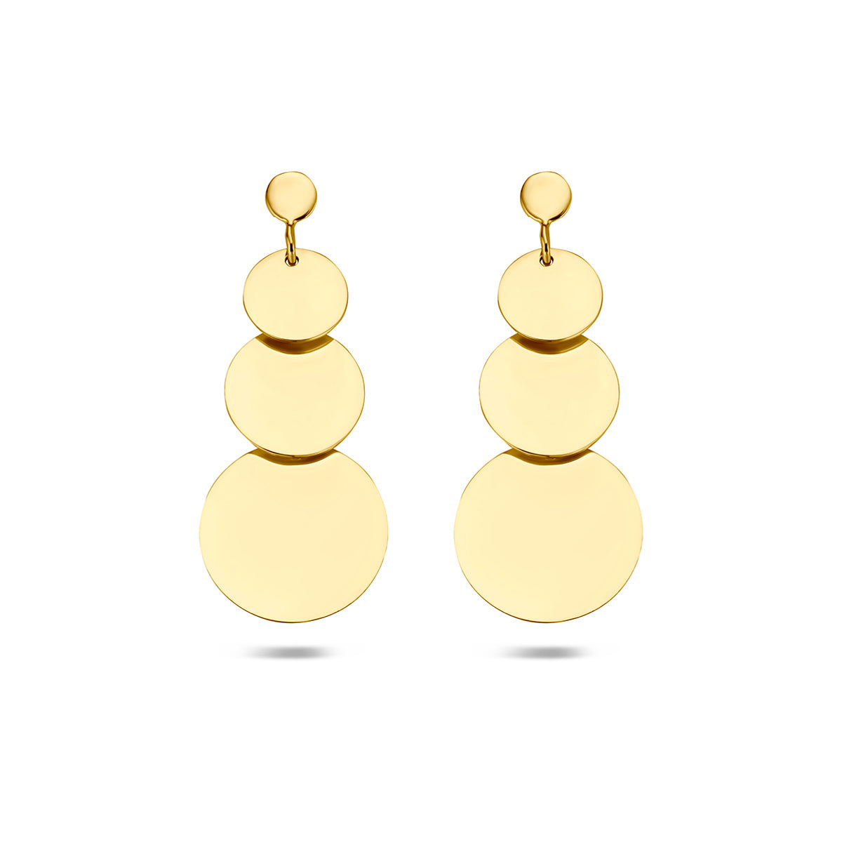 Fantasy Collection Oorhangers rond 14K geelgoud 26,5 mm