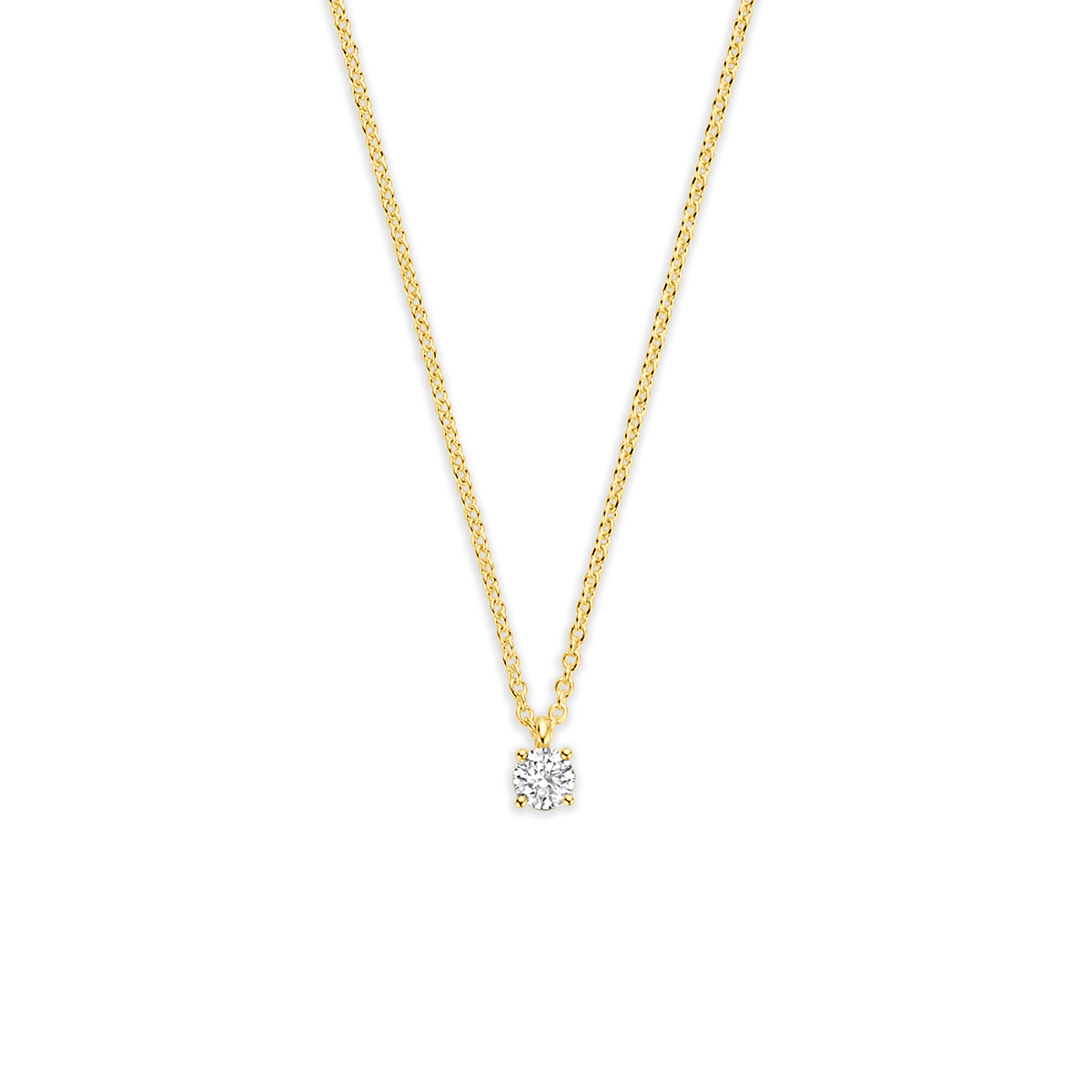 Fantasy Collection Collier diamant 14K geelgoud 0.10ct h si 42 - 43,5 - 45 cm