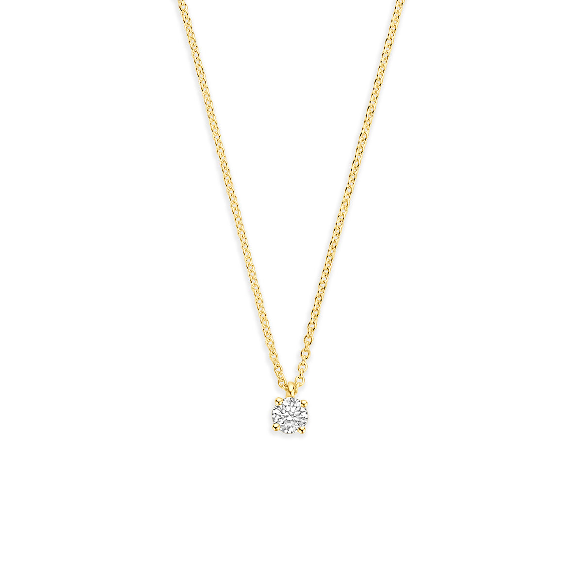 Fantasy Collection Collier diamant 14K geelgoud 0.15ct h si 42 - 43,5 - 45 cm