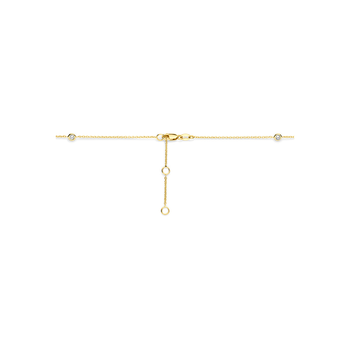 Fantasy Collection Collier zirkonia 14K geelgoud 41 - 43 - 45 cm - afbeelding 3