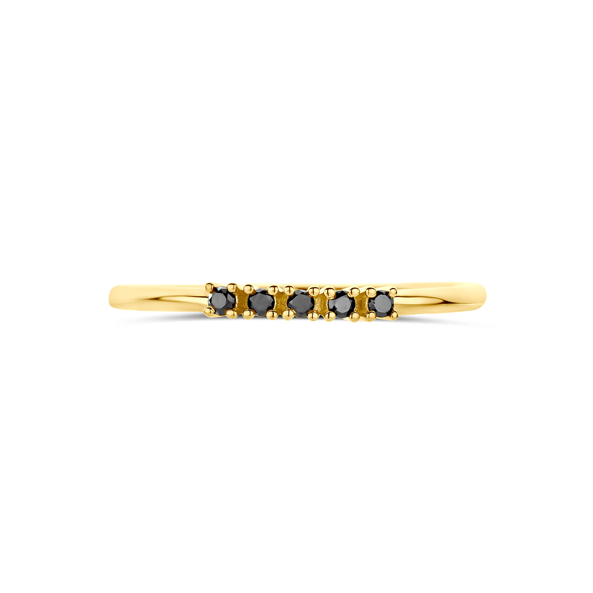 Fantasy Collection Ring zwart diamant 14K geelgoud 0.07ct a a - afbeelding 4
