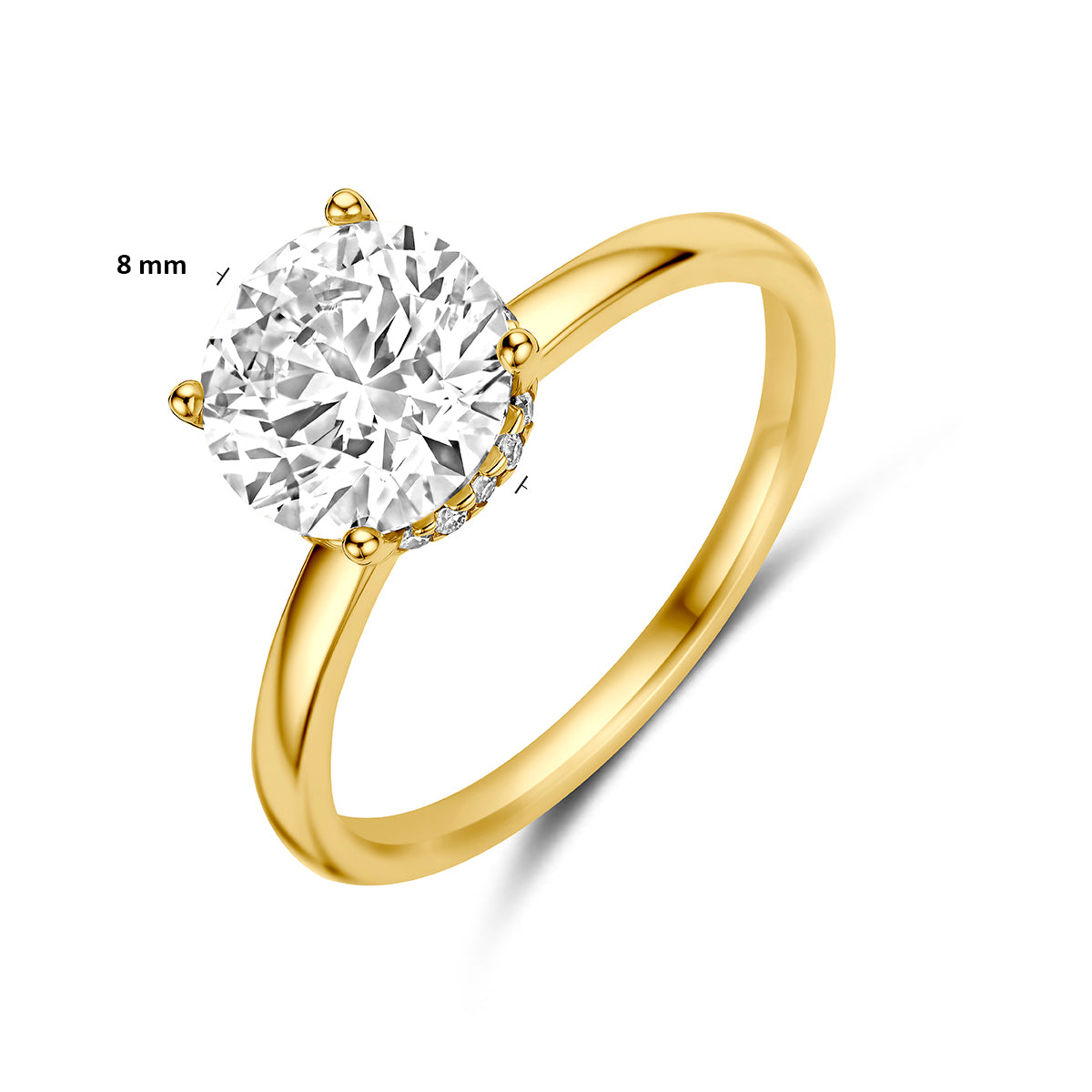 Fantasy Collection Ring lab grown diamant rond 14K geelgoud 2.09ct f vs - afbeelding 5