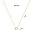 14K geelgoud collier zirkonia 0,8 mm 42 cm 4022750