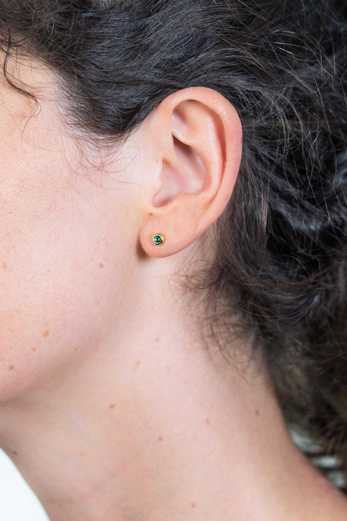 ZINZI Zilveren Oorknoppen met Groene Zirkonia ZIO1177GG