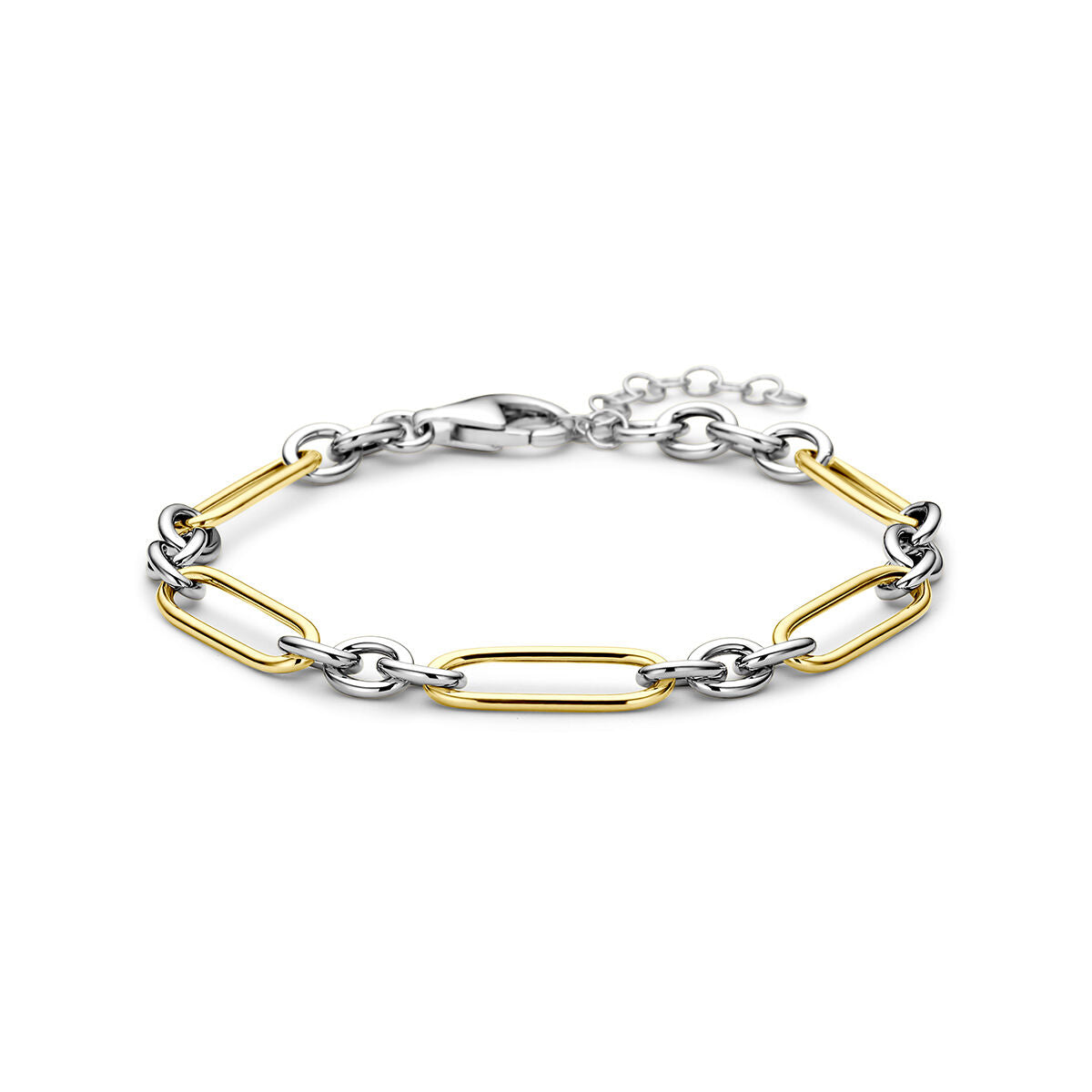 Armband 6 mm 17 + 3 cm 3 micron zilver verguld
