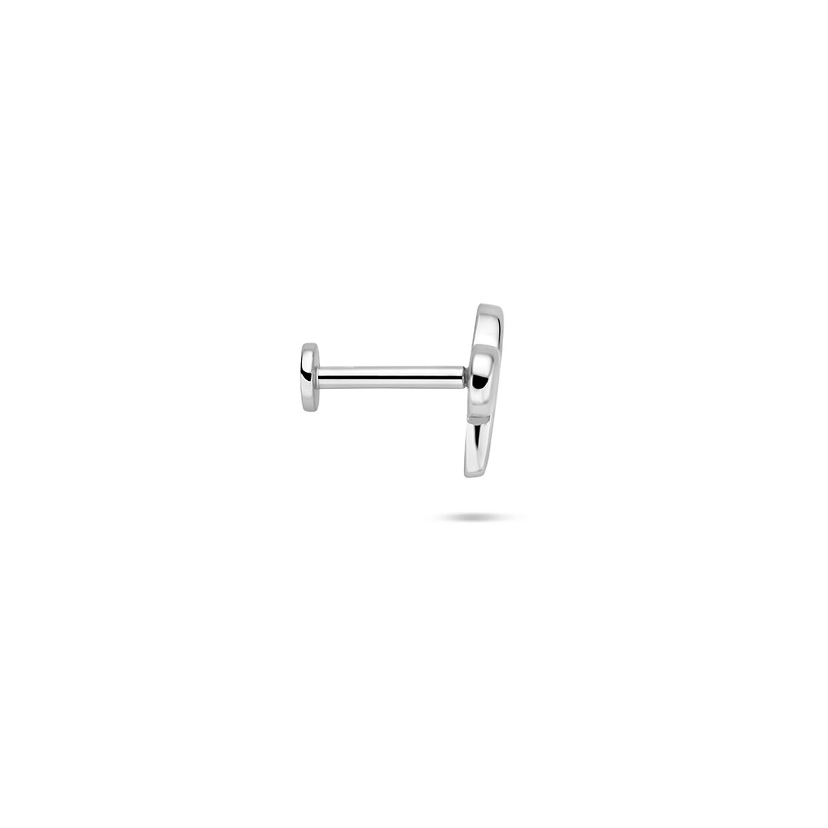 Fantasy Collection Flat back piercing strik 6,5 mm zilver