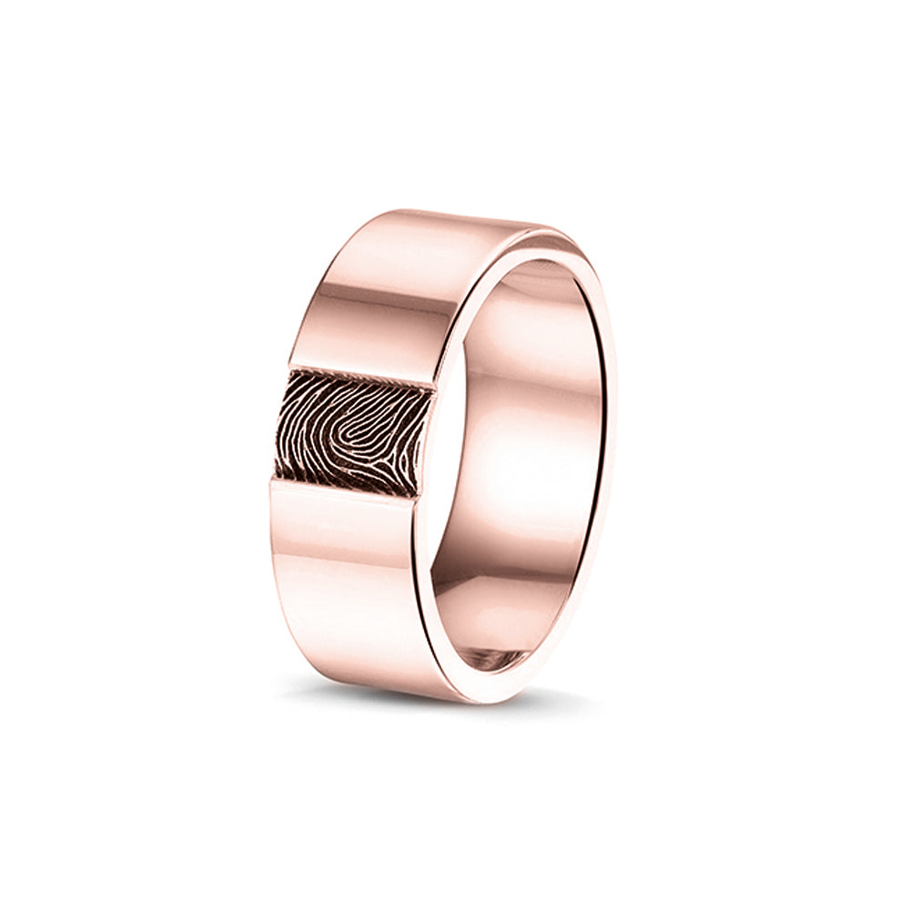 See You Plain Polished Fingerprint Ring - RS408S-EU50