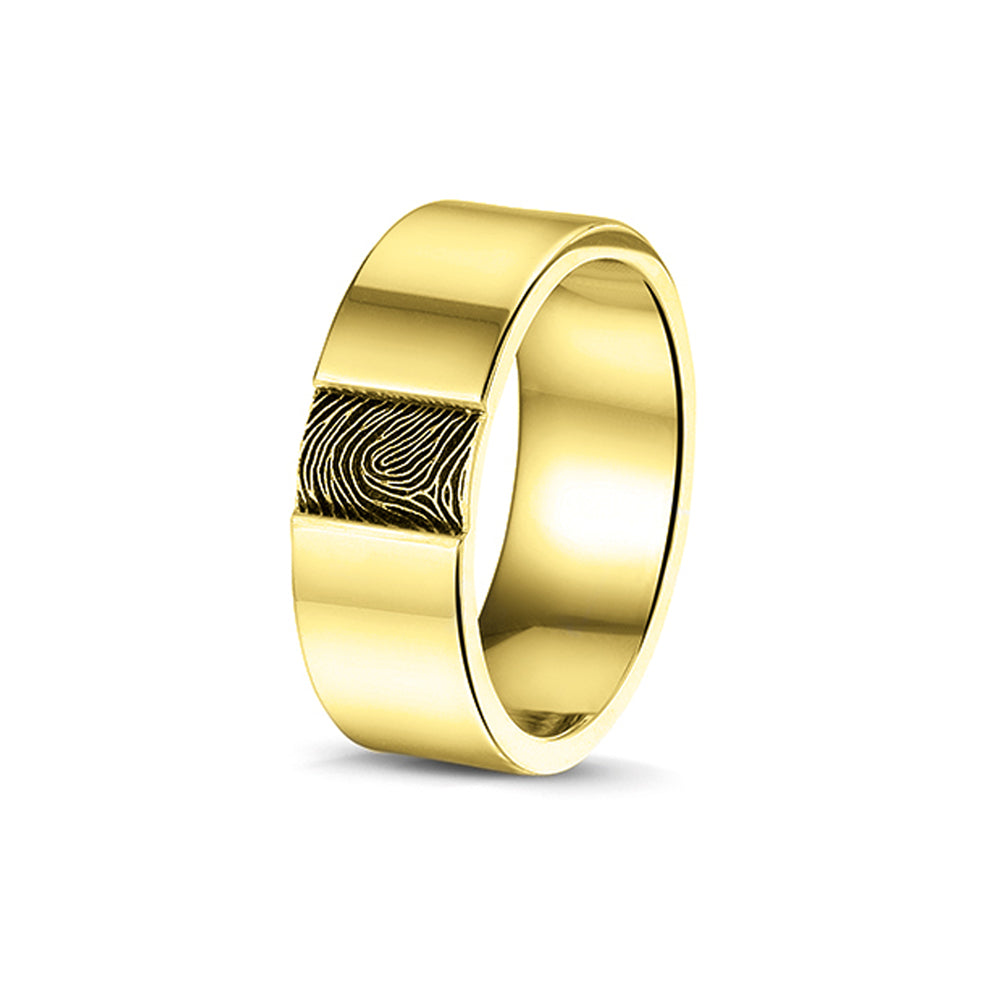 See You Plain Polished Fingerprint Ring - RS408S-EU50