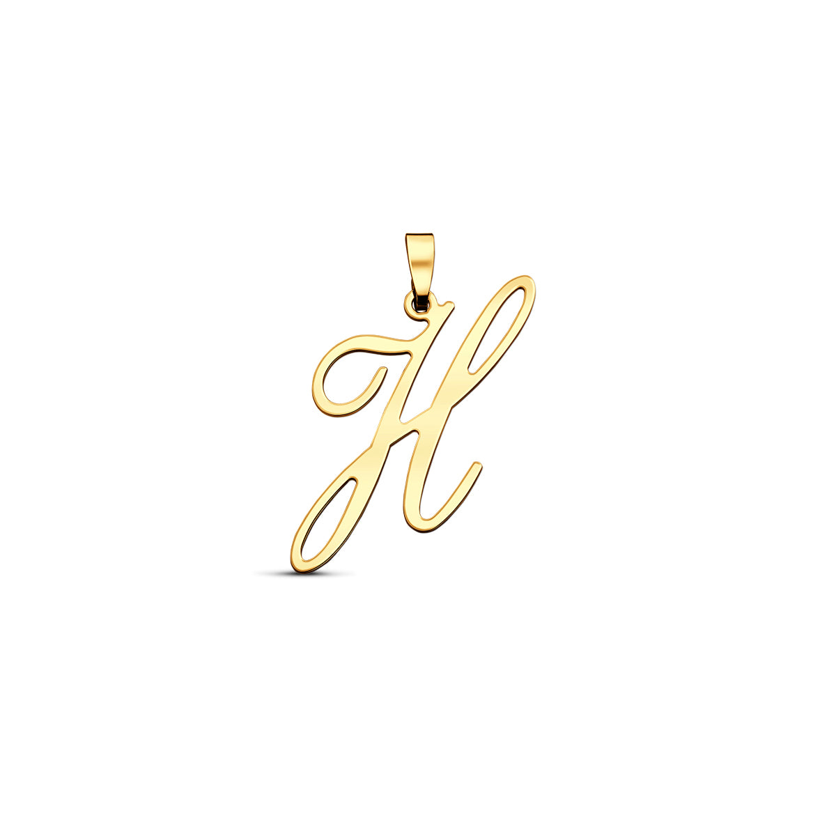 Hanger sierletter H 22 mm 14K geelgoud #Letter_H