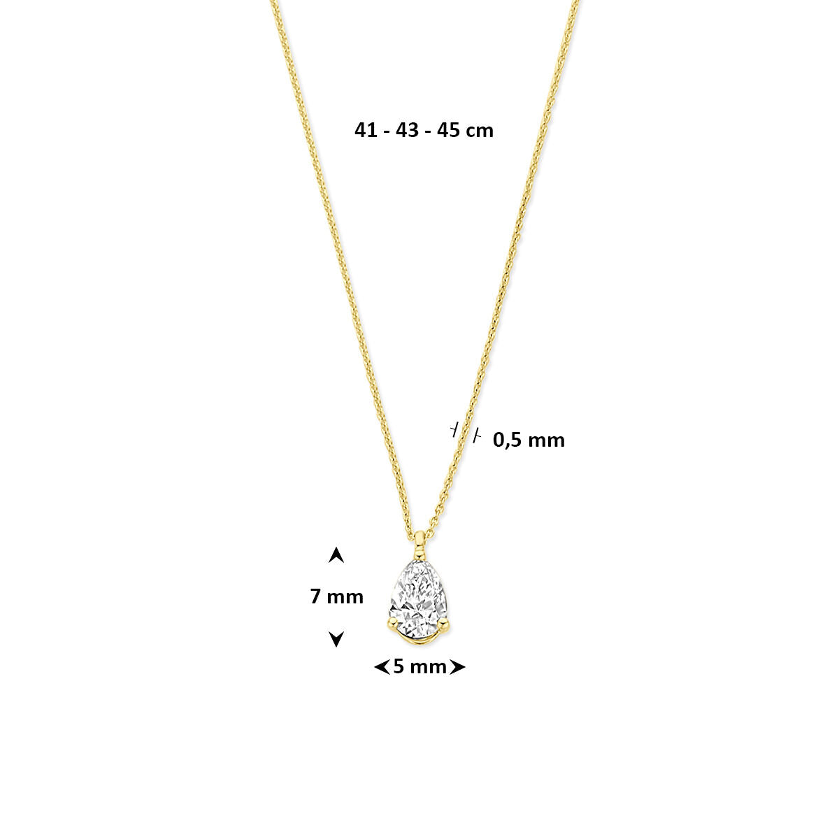 Fantasy Collection 14K Geelgouden Diamanten Ketting 4035868