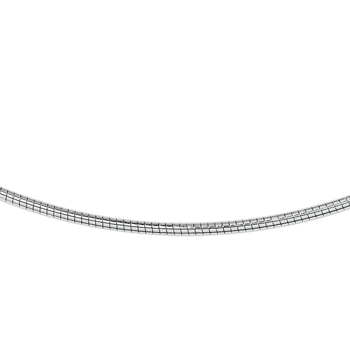 Fantasy Collection Collier omega 1,75 mm rond 14K witgoud