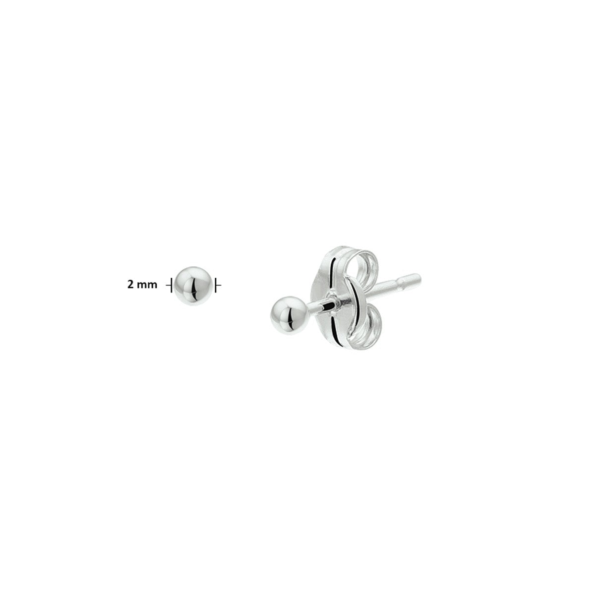 Fantasy Collection Oorbellen bol 14K witgoud