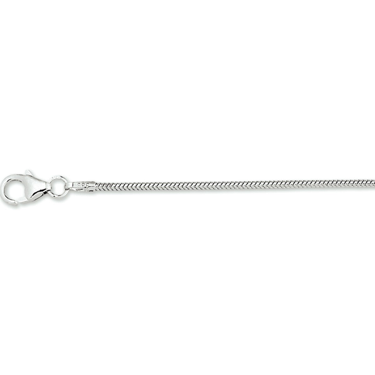 Fantasy Collection Slang rond 1,2 mm 14K witgoud halsketting