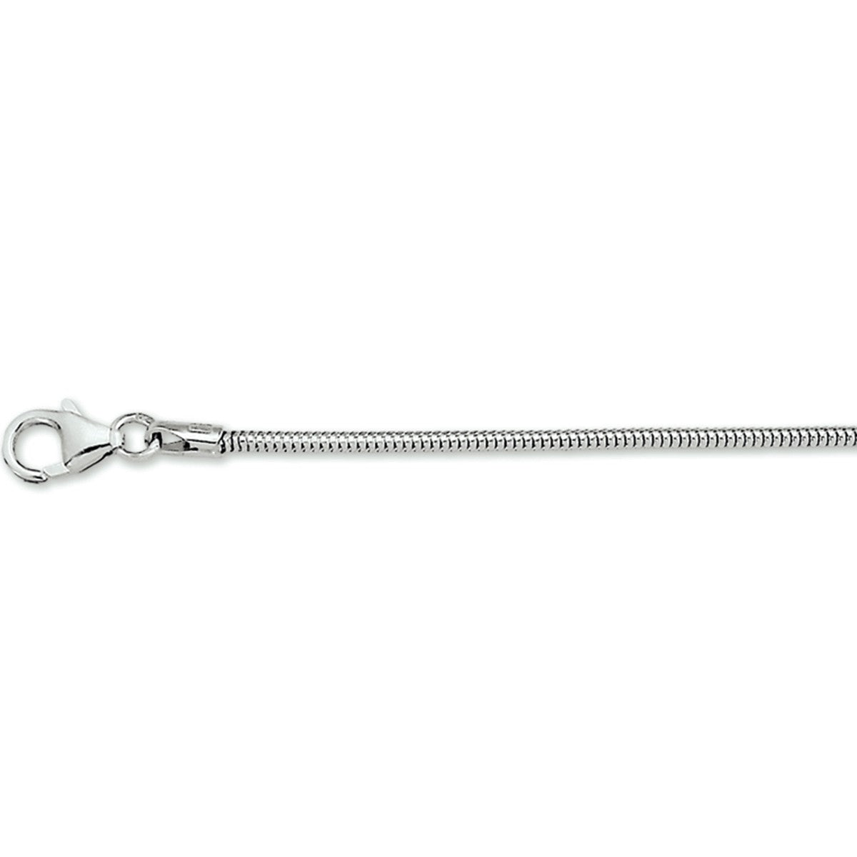 Fantasy Collection Slang rond 1,4 mm 14K witgoud halsketting