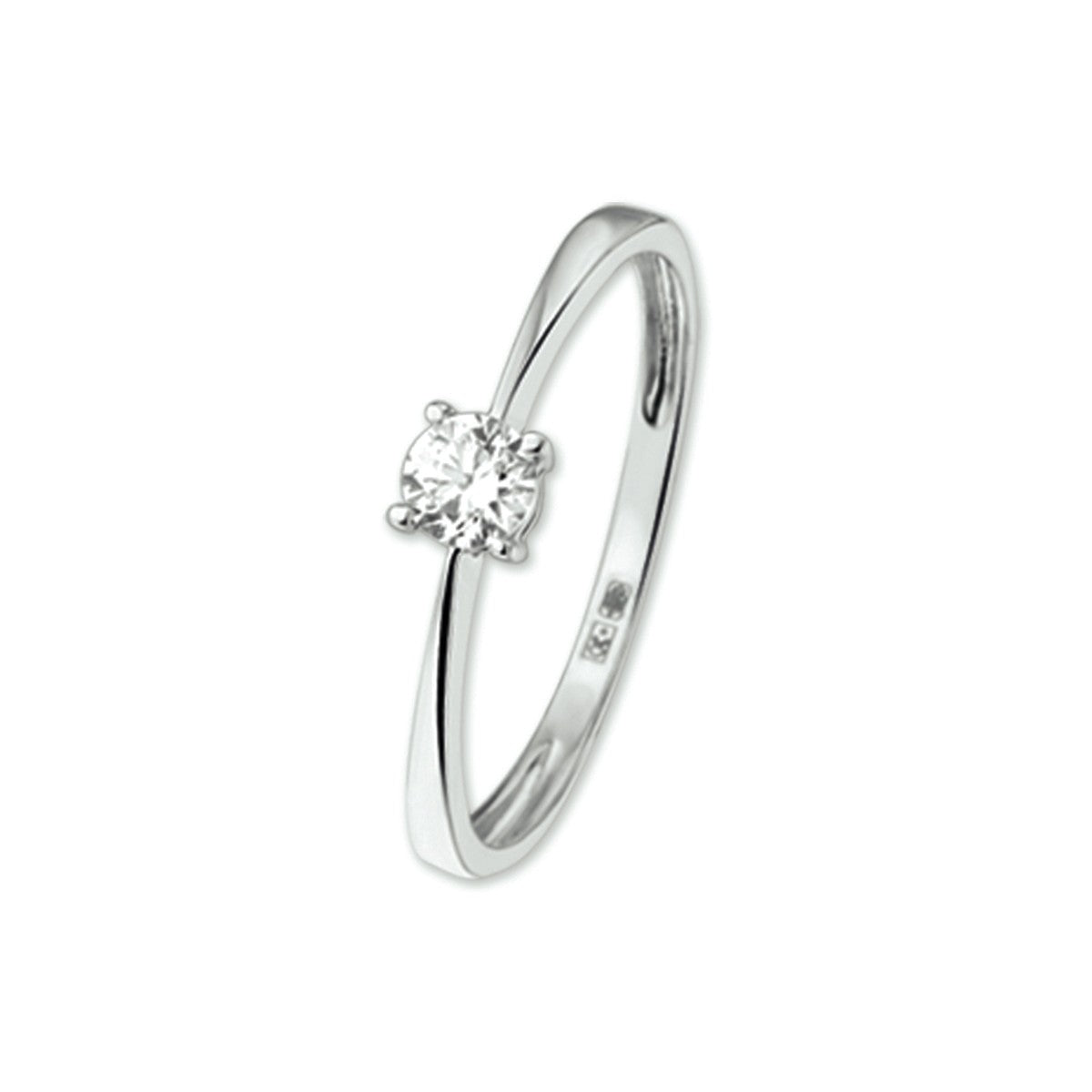 Ring zirkonia 14K witgoud 4 mm – 4103672