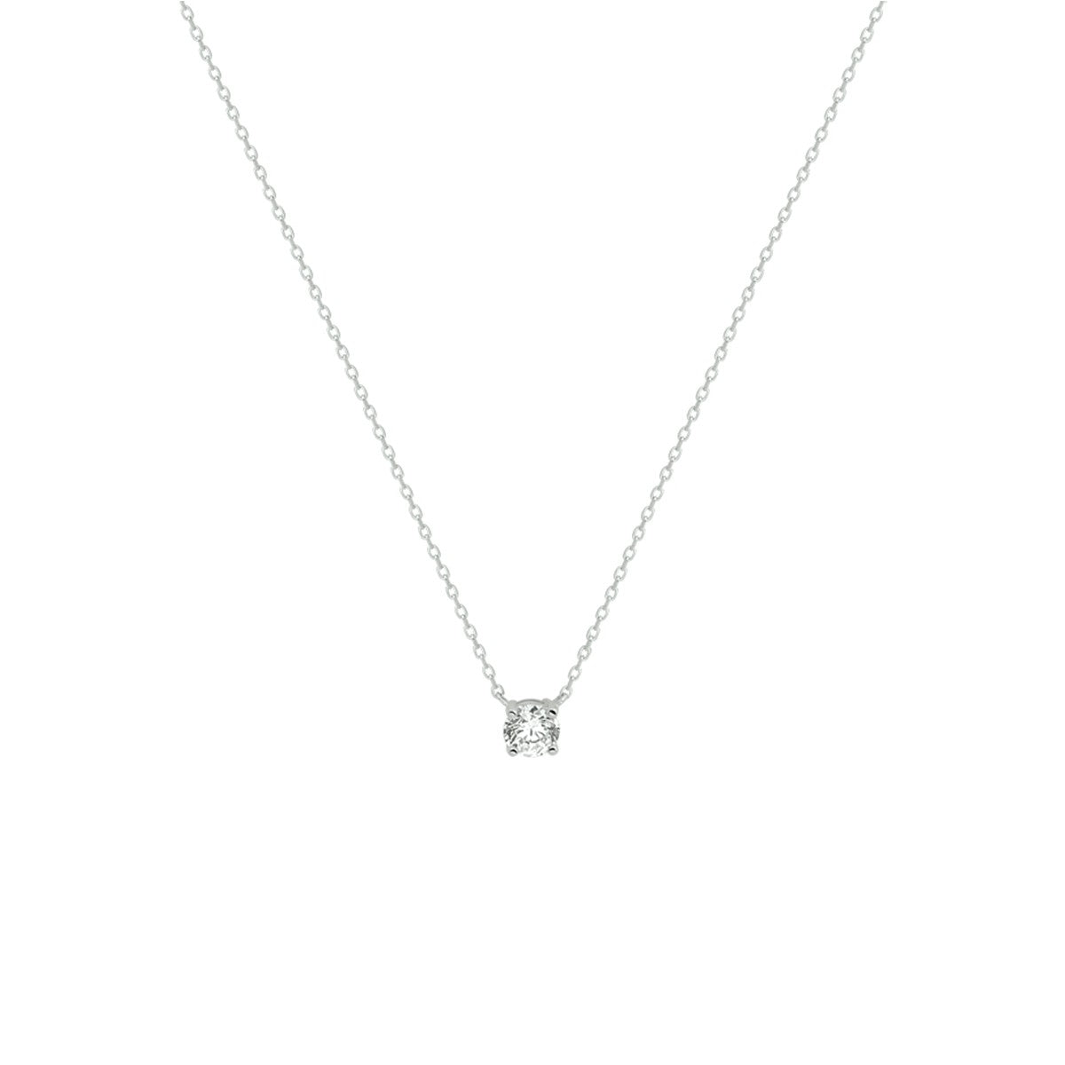 Fantasy Collection Collier zirkonia 40 - 42 - 44 cm 14K witgoud