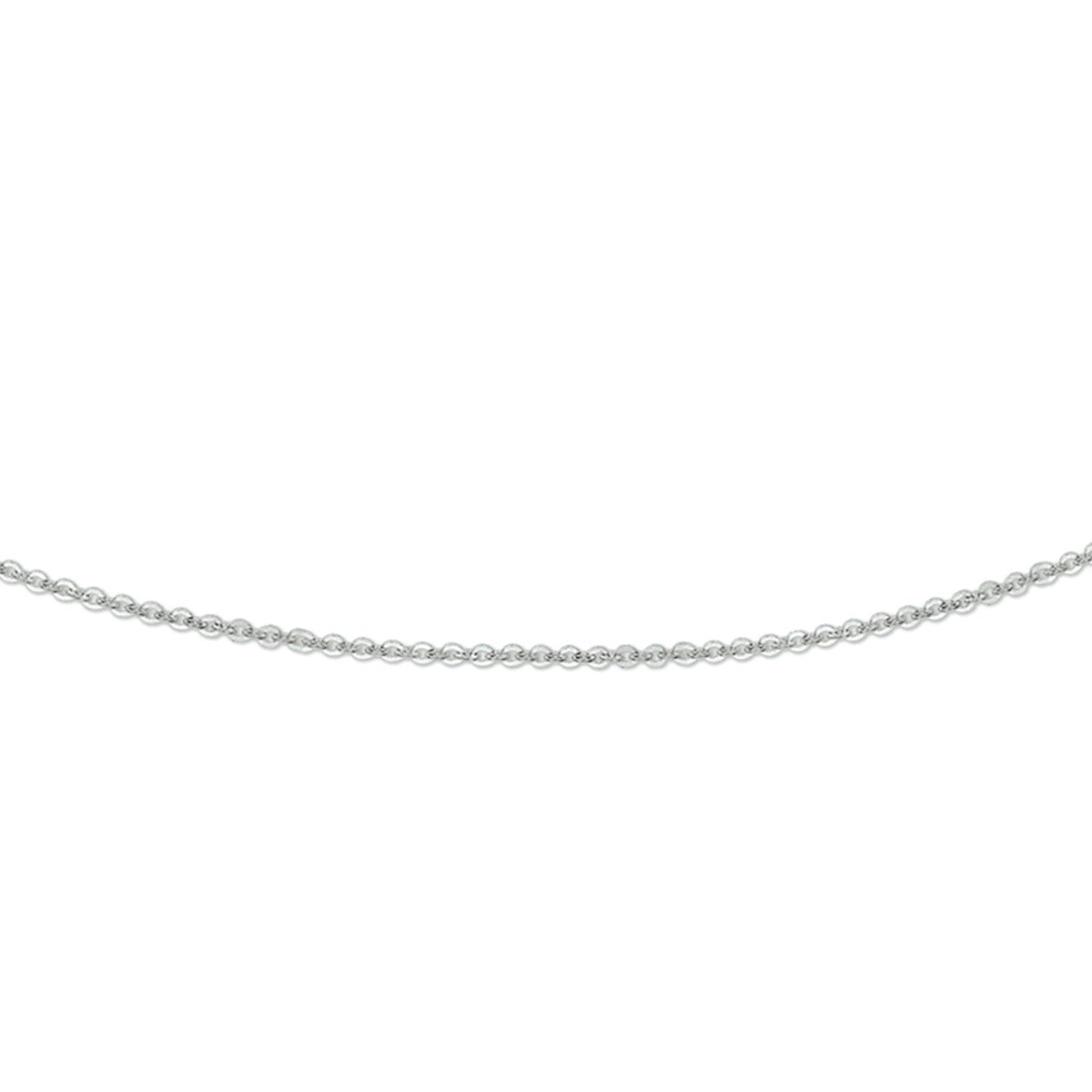 Fantasy Collection Collier anker rond 1,1 mm 14K witgoud