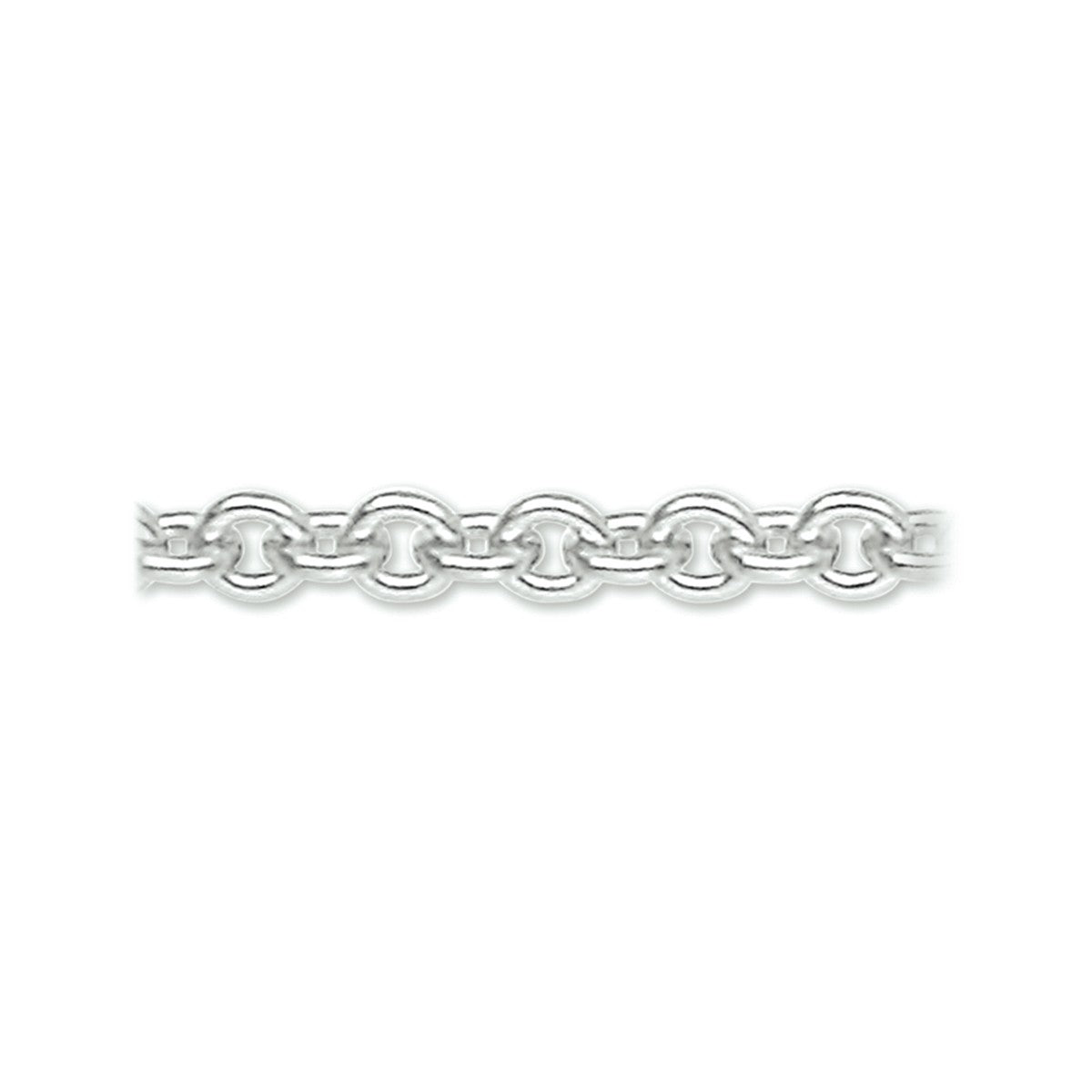 Fantasy Collection Collier anker rond 1,1 mm 14K witgoud