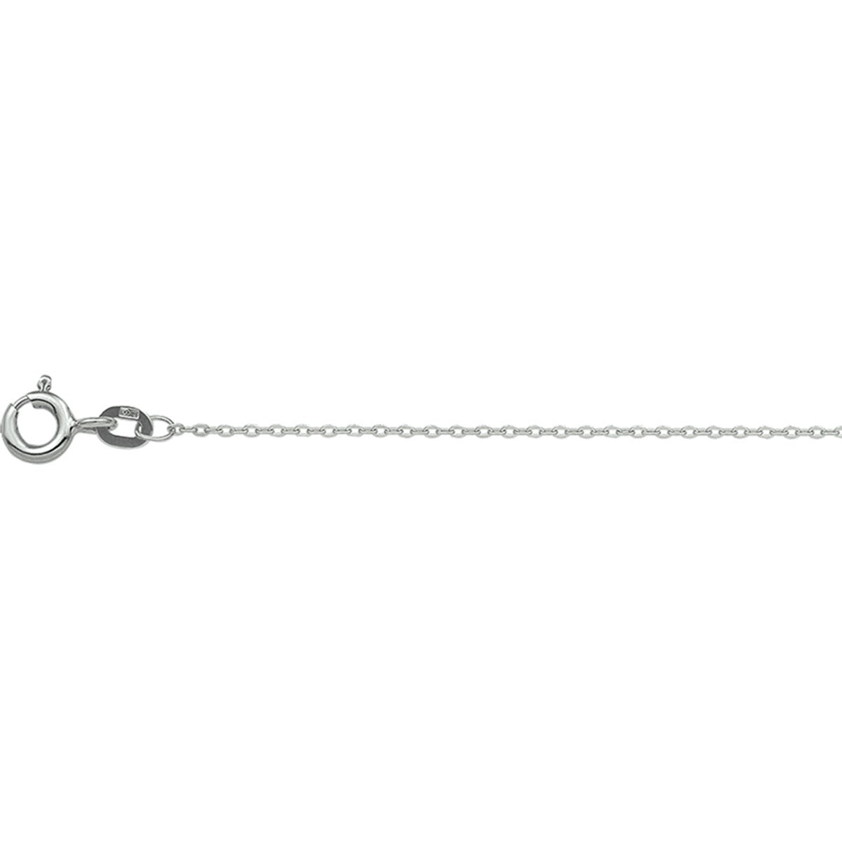 Fantasy Collection Collier anker plat 1,0 mm 14K witgoud