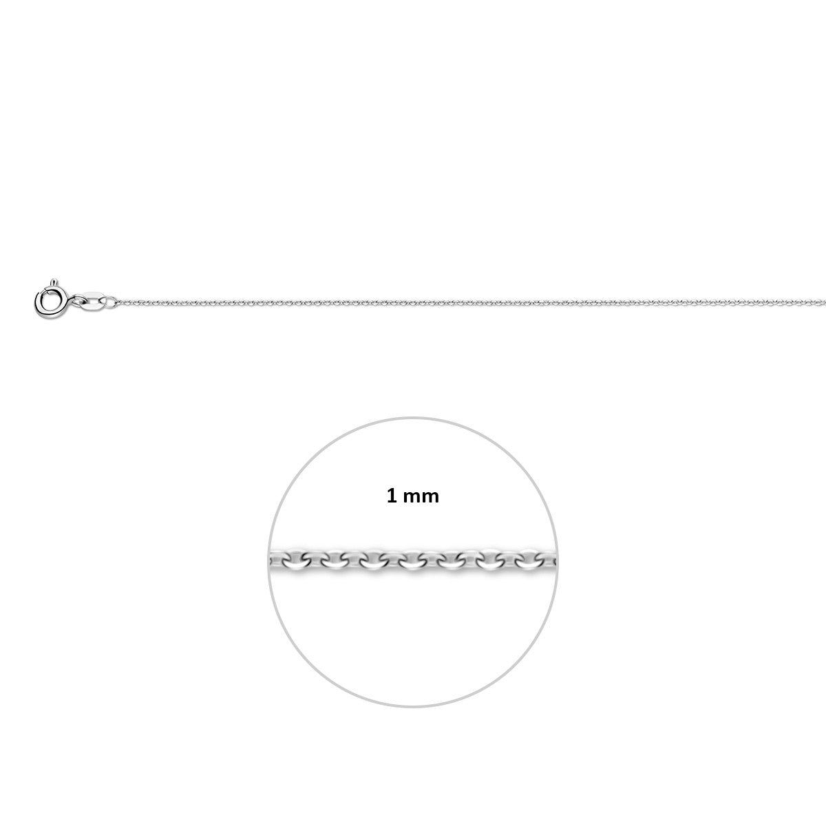 Collier anker plat 1,0 mm 14K witgoud – 4103782