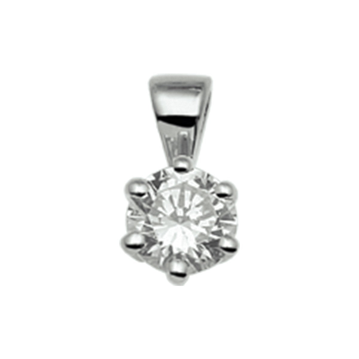 Fantasy Collection Hanger zirkonia 9,5 mm 14K witgoud