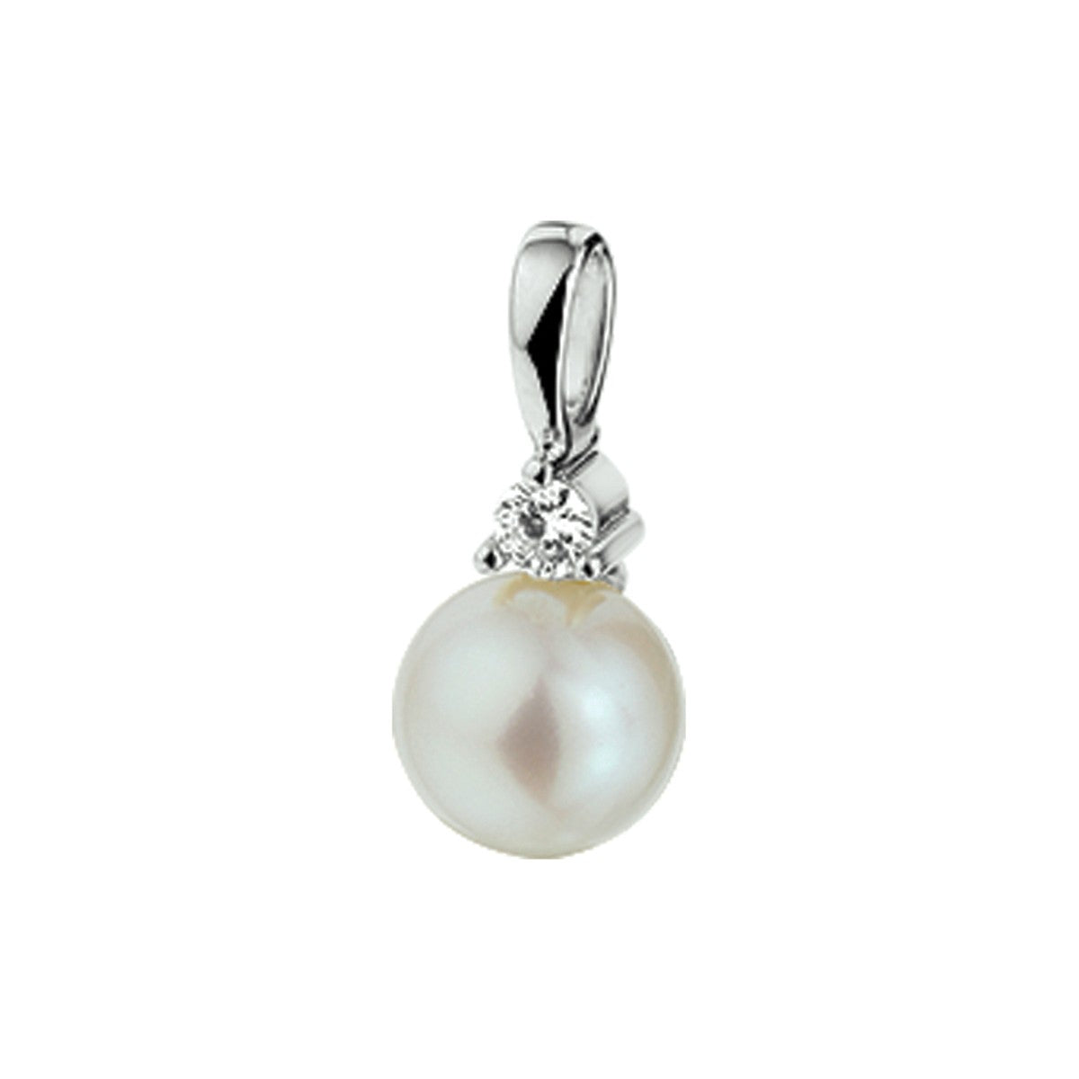 Fantasy Collection Hanger parel en diamant 0.05ct h si 14K witgoud
