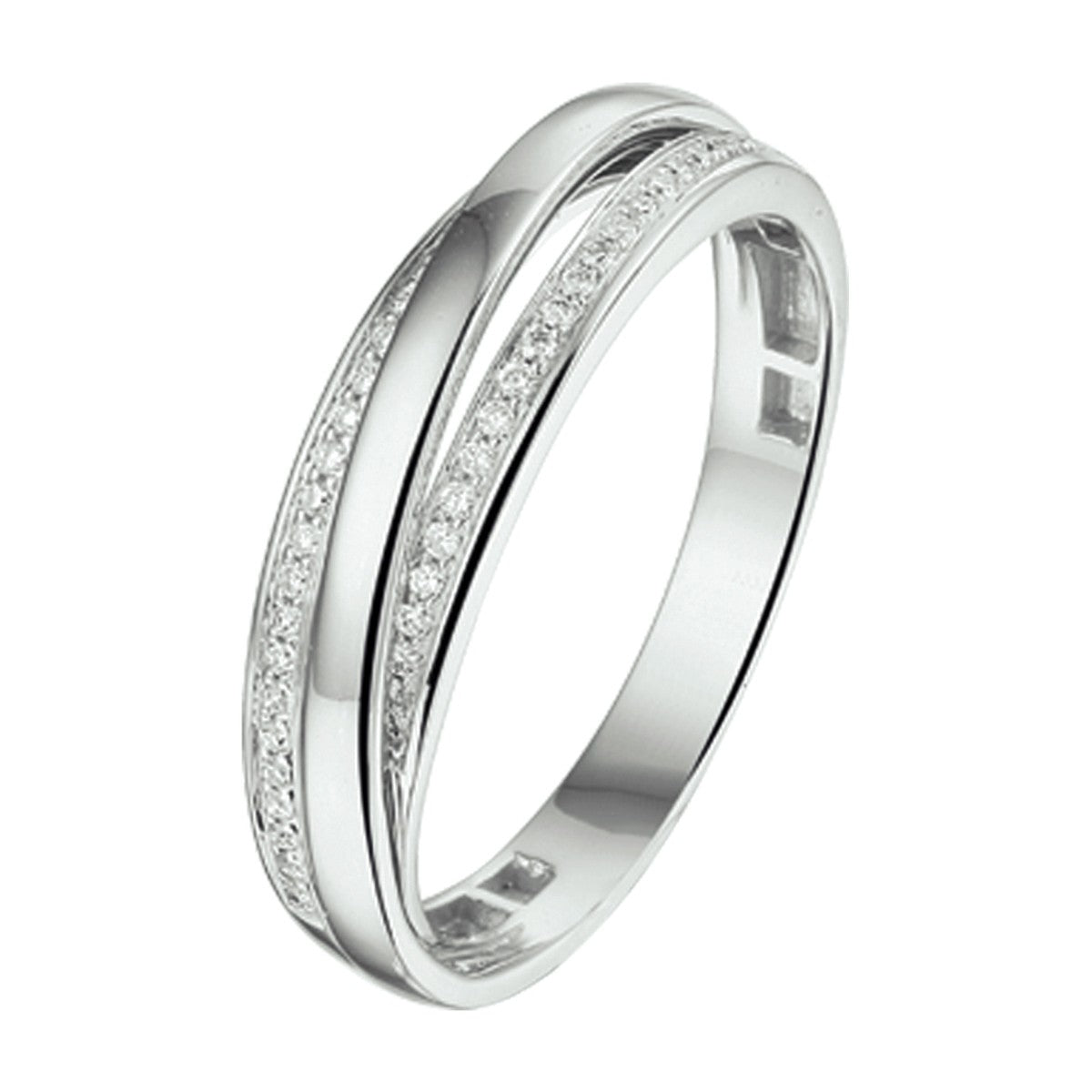 Fantasy Collection Ring diamant 0.11ct h si 14K witgoud