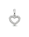 14K witgoud hanger hart zirkonia 4104129 - PansiteNederland.nl