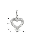 14K witgoud hanger hart zirkonia 4104129 - PansiteNederland.nl