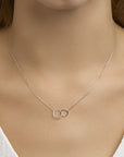 14K witgoud collier rondjes 40 + 3 cm 4104157 - PansiteNederland.nl