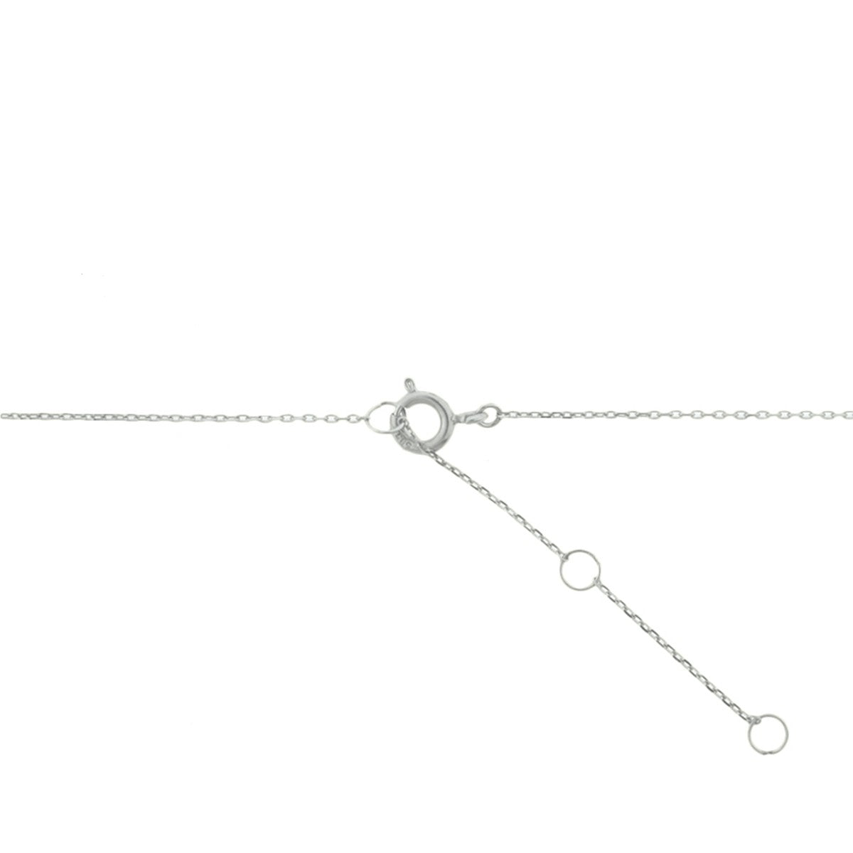 Fantasy Collection Collier rondjes zirkonia 40 - 42 - 44 cm 14K witgoud