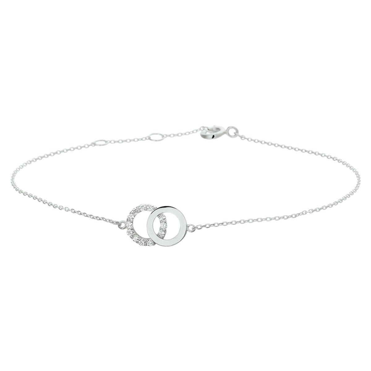 Fantasy Collection Armband zirkonia 16,5 - 17,5 - 18,5 cm 14K witgoud