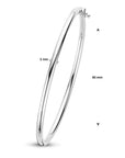 14K Witgoud Bangle Scharnier Ronde Buis 3 X 60 Mm 4104168 - PansiteNederland.nl