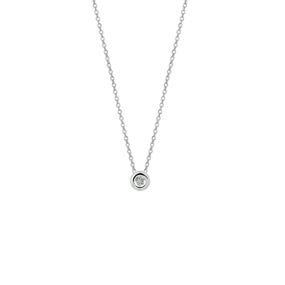 Fantasy Collection Collier diamant 0.01ct h si 41 - 43 - 45 cm 14K witgoud