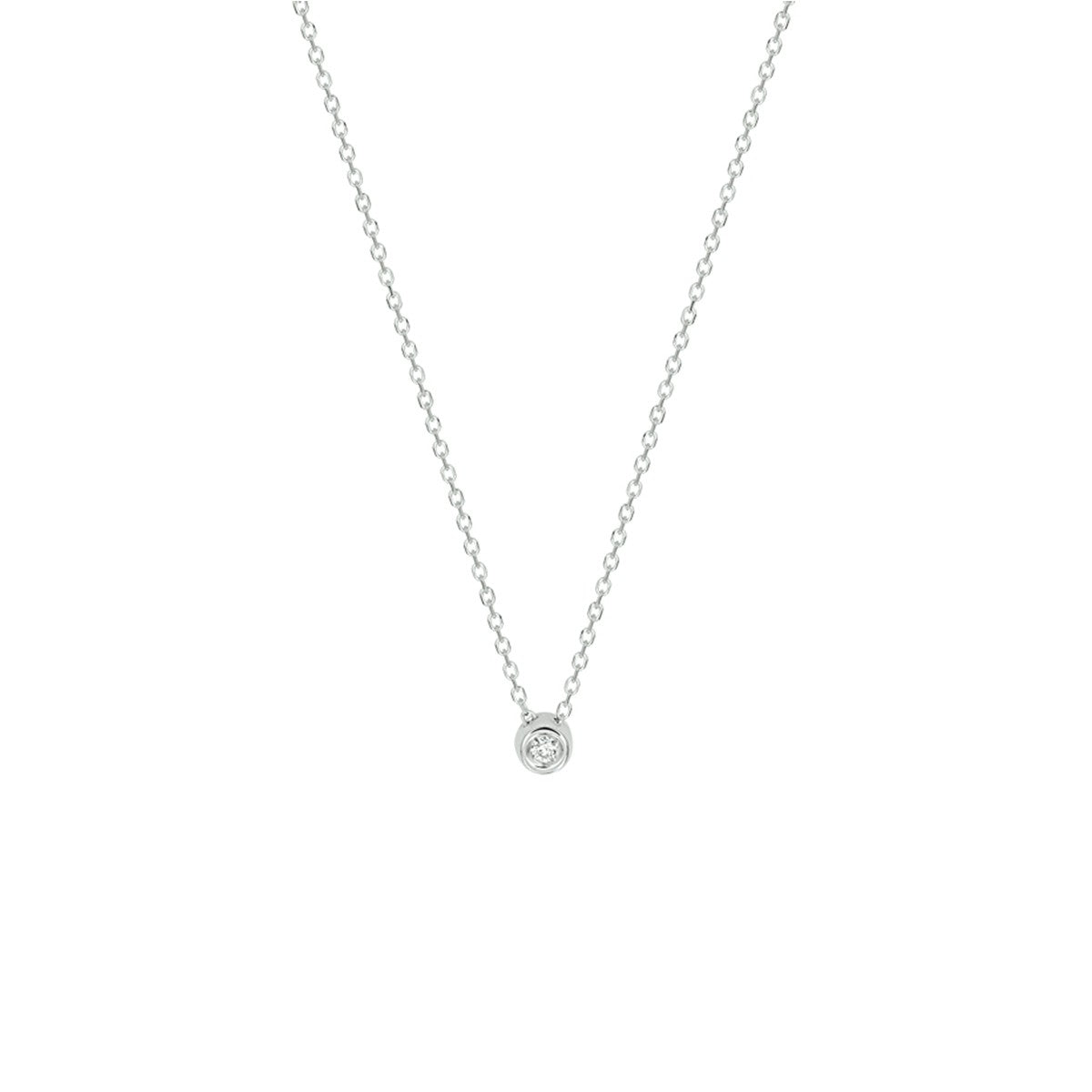 Fantasy Collection Collier diamant 0.02ct h si 41 - 43 - 45 cm 14K witgoud