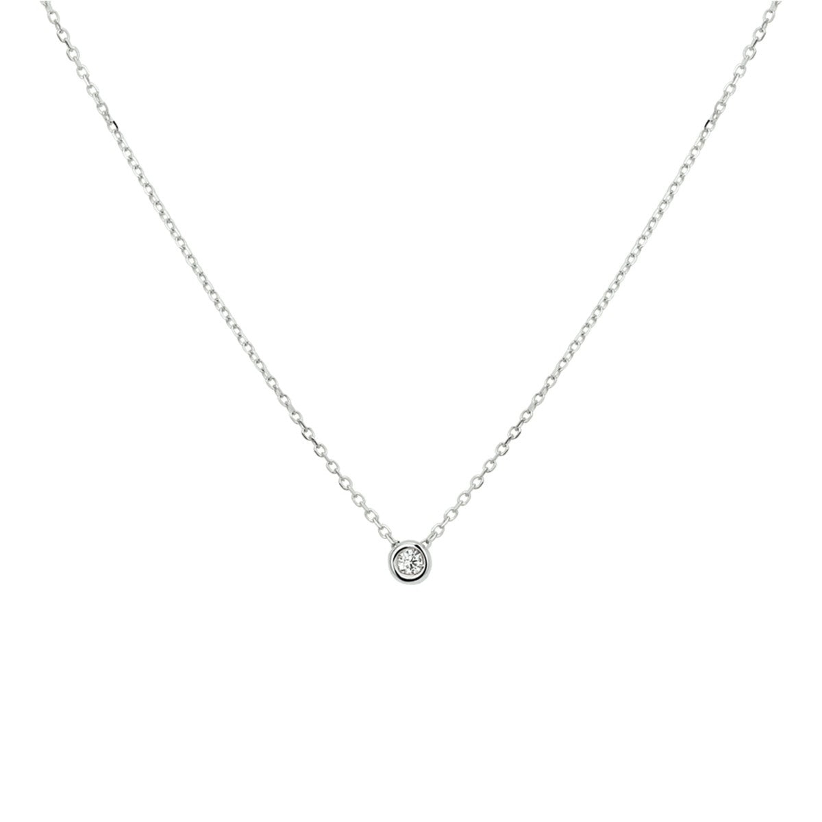 Fantasy Collection Collier diamant 0.03ct h si 41 - 43 - 45 cm 14K witgoud
